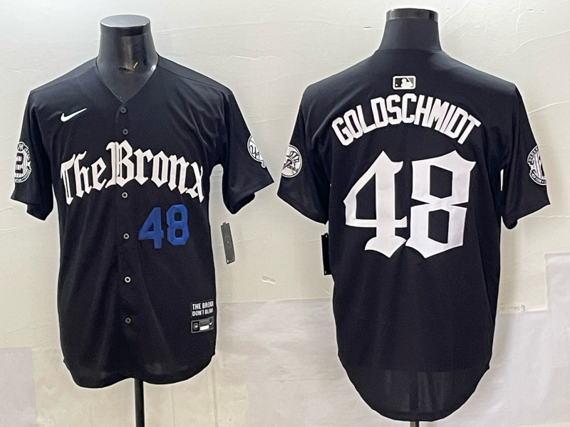 Men New York Yankees 48 Goldschmidt black MLB 2025 Nike jersey 013